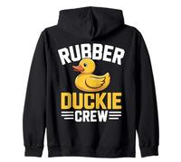 Rubber Duckie Crew Duck Farmer Farm Owner Funny Duck Zip Hoodie