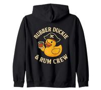 Rubber Duckie & Rum Cruise Crew Pirate Duck Matching Group Zip Hoodie