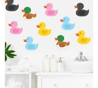 Rubber Ducks 10pc Wall Art Vinyl Printed Stickers