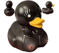 Rubber Ducks, 4 x 2 x 3" Unique Black Dancing Duck, Mini Plastic Halloween Ducks, Collectible Baby Bath Toys, Creative Gifts for Desk Home Decor Holiday Party Favors Supplies