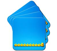 Rubber Ducks All in A Row Coaster/Pack of Coasters
