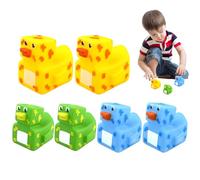 Rubber Ducks - Cute Pixelated Duck Toy for Bathtub, Pool, Beach Game | Mini Rubber Assorted Colour Toy Set, Summer Water Activity Party Favour, Cool Floating Duck Toy