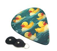 Rubber Ducks Guitar Plectrums, 6 Guitar Plectrums, Double Sided Printing, For Acoustic Guitar, Bass, Ukulele, Electric Guitar (0.46 Mm 0.71 Mm 0.96 Mm)