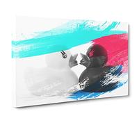 Rubber Ducks Opposites Attract V2 Canvas Print for Living Room Bedroom Home Office Décor, Wall Art Picture Ready to Hang, 30 x 20 Inch (76 x 50 cm)