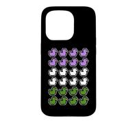 Rubber Ducks Pixel Art LGBT Gender Queer Flag Colors Case for iPhone 15 Pro