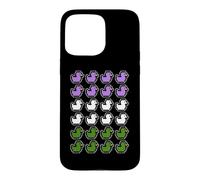 Rubber Ducks Pixel Art LGBT Gender Queer Flag Colors Case for iPhone 15 Pro Max