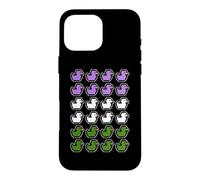 Rubber Ducks Pixel Art LGBT Gender Queer Flag Colors Case for iPhone 16 Pro Max