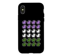 Rubber Ducks Pixel Art LGBT Gender Queer Flag Colors Case for iPhone X/XS