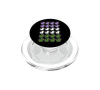 Rubber Ducks Pixel Art LGBT Gender Queer Flag Colors PopSockets PopGrip for MagSafe