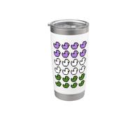 Rubber Ducks Pixel Art LGBT Gender Queer Flag Colors Stainless Steel Insulated Tumbler