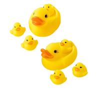 Rubber Ducks, Rubber Duck Bath Toys, 2 Large Ducks and 6 Small Ducks, duck Toys for Baby Bath Time, Sensory Development, Floating Pool Toys for Toddlers 6+ Months