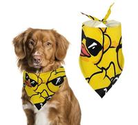 Rubber Ducks Wearing Glasses Cute Dog Bandanna Scarf Printed Adjustable Triangle Pet Kerchief for Dogs And Cats