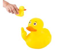 Rubber Ducky, 2.68x3.07in Cute Shape Large Middle Finger Rubber Duck Yellow Funny Ornaments Duck for Car Dashboard Desktop Computer Monitor Decor
