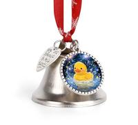 Rubber Ducky Splashing Universes Christmas Decoration Bell Ornament Xmas Tree Charms Home Decor