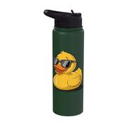 Rubber Ducky with Sunglasses Bath Duck Stainless Steel Insulated Water Bottle