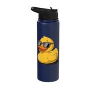 Rubber Ducky with Sunglasses Bath Duck Stainless Steel Insulated Water Bottle
