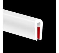 Rubber Edge Trim, Flexible Baby Proof Edge Trims for Sharp Edges, 1 mm(1/16") U Channel Edge Protector, Self Adhesive Edge Guards for Car Doors and Sheet Metal Parts, 6 m, White, Silicone Material