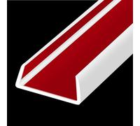 Rubber Edge Trim, Flexible Self Adhesive U Shaped Peel and Stick Edge Banding, 35mm(1-3/8") Big Size U Channel Edge Protector, Baby Proof Edge Guards for Wood Door Sides, 6m, White