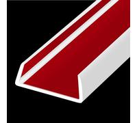 Rubber Edge Trim, Flexible Self Adhesive U Shaped Peel and Stick Edge Banding, 38mm(1-1/2") Big Size U Channel Edge Protector, Baby Proof Edge Guards for Woods, Plywood, Furnitures, 6m, White