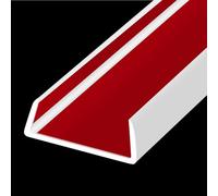 Rubber Edge Trim, Flexible Self Adhesive U Shaped Peel and Stick Edge Banding, 45mm(1-3/4") Big Size U Channel Edge Protector, Baby Proof Edge Guards for Woods, Plywood, Furnitures, 6m, White