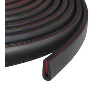 Rubber Edge Trim, Self Adhesive Flexible U Channel Edge Trim, U shaped Edge Protector for Car Doors and Sheet Metal Sharp Edge, Size 1mm (1/16inch), Fit 0-2mm, 3m