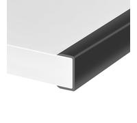 Rubber Edge Trim, Self-Adhesive U Channel Edge Protector for Interior Door Side, Woods, Flexible U Shaped Peel and Stick Edge Banding, Furniture Edge Guard, Fit 1-3/8"(35mm), 10Ft, Black