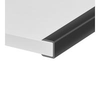 Rubber Edge Trim, Self-Adhesive U Channel Edge Protector for Plywood, Cabinet, 7/8" Wood Edge Banding, Flexible Furniture Repair, EPDM Material, Fit 7/8"(22mm), Length 10Ft, Black