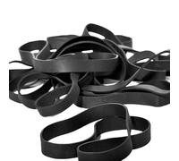 Rubber Elastic Bands, 20pcs Black Rubber Bands, 14.5cm/5.7inch Large Size Stretchable Elastic Rubber Ring For Office Stationery Package Supplies