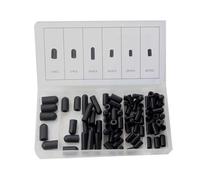 Rubber End Caps, Assorted Rubber Vacuum Cap Kit For Carburetors, Manifolds, Vacuum Hoses, Round Tube Bolt Cap Covers Assortment Kit, Vacuum Tube Cover 80PCS Loopunk