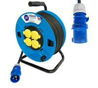 Rubber extension cable CEE H05RR-F 3G 2.5mm² to cable reel 1-50m