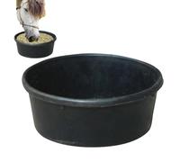 Rubber Feeder Pan - 4L Horses Feed Pan For Animal Feeding, Livestock Water Bowl, Horse Feed Bucket Bowl, Chicken Dust Bath Tub Water Bowls For Pig Goat Dog Cat