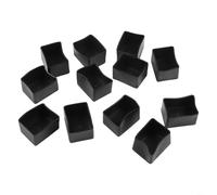 Rubber Feet Protectors for Chairs, Rectangular Table Leg For, PVC Floor Scratch Guards, Silent Non-Slip Furniture Glides, Heavy Duty Foot Pads for Wooden Floors, Black, 12 Pack(30x40mm)