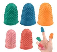 Rubber Finger Protectors - Anti-Static Reusable Finger Protectors - Pack of 5 Finger Protectors for Crafts, Papers, Embroidery, Counting, Sculpting, Office, Home