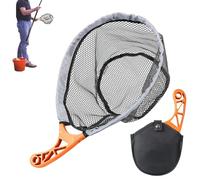 Rubber Fishing Landing Net Small Foldable Fishing Net for Trout Fly Fishing - Canvas with Storage Bag for Catching Salmon River Lake Freshwater Saltwater Fishermen Kayak and Boat