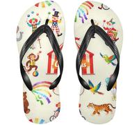 Rubber flip flop for men Carnival Circus Theme Colorful mens flip