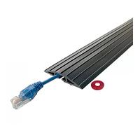 Rubber Floor Cord Cover - Easy to Cut and Install, Protects Wires from Damage for Office and Home Use