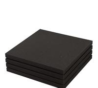 Rubber Floor Gym 100 x 100 x 2 or 3 cm Anti-Slip Sound Absorbing for Weight Room Home Gym Flooring Home Gym Rug (4, 100 x 100 x 3 cm)