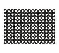 Rubber Floor Mat Black 40x60cm 16mm 100% Rubber Non-Slip Weatherproof 5pcs pack