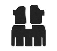 Rubber Floor Mats for the Mercedes Vito (2003-2014) [Only suitable for Dualiner models] - Custom Van Accessory Tailored fit Heavy-Duty, Waterproof & Anti-Slip Work Mats with Clips