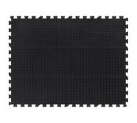 Rubber Floor Tile, Black, 12 mm, 90 x 120 cm, Non-Slip Underlay Mat, Floor Protection Mat, Sound-Insulating, Vibration Dampening for Fitness Equipment, Exercise Bike, Treadmill, Ergometer