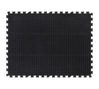 Rubber Floor Tile Flooring Mat Interlocking Exercise Black 12 mm vidaXL