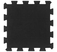 Rubber Floor Tiles Flooring Mat Foam Exercise 16 pcs Black mm vidaXL