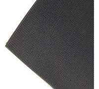 Rubber Flooring Matting - 1M X 3M X 3mm - Fine Ribbed - Workshop Garage Shed Van Non-Slip
