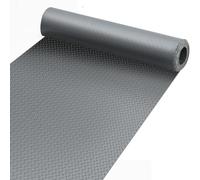 Rubber Flooring Roll Red, PVC Garage Flooring Rolls, Cuttable PVC Garage Floor Mat for Garage, Warehouse, Gyms, Trailer, Pickup Truck,Grey,1.2x5m