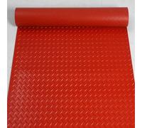 Rubber Flooring Roll Red, PVC Garage Flooring Rolls, Cuttable PVC Garage Floor Mat for Garage, Warehouse, Gyms, Trailer, Pickup Truck,Red,1.2x5m