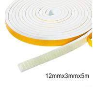 Rubber for Weather Cars Seal Tape Door Draught Excluder Draft Stopper Foam Windows Doors 2m/4m/5m Strip Drawers Cupboards (12MMX3MMX5M)