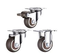 Rubber Furniture Wheels2InchCasters for Bookshelves and Drawers 1 Piece (Fixed Direction) Smooth Mobility & Easy Movement