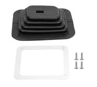 Rubber Gear Lever Boot for GM350, Black Replacement Assembly with Mounting Frame, 4 Screws, Console Barrier Trim Part, Restoration Maintenance Gear Lever Boot Shifter Opening Cover Replacement Rubber