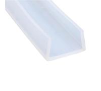 Rubber Glass Sealing Strip,1pc U Channel Silicone Rubber Shower Door Glass Sealing Strip, Edge Trim Glazing Weatherstrip Edge Guard(22MM*18MM*5METERS)(21MM*16MM*1METER)