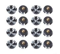 Rubber Golf Cleat Replacement Kit 16 Pcs with 8-Point Geometry for Metal Thread Screw Based Golf Shoe Models Only (Black-Grey)